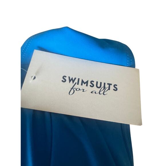 NWT Swimsuits For All | Blue Valentine Ruched Bandeau Bikini Top | Size 20 - Picture 6 of 10